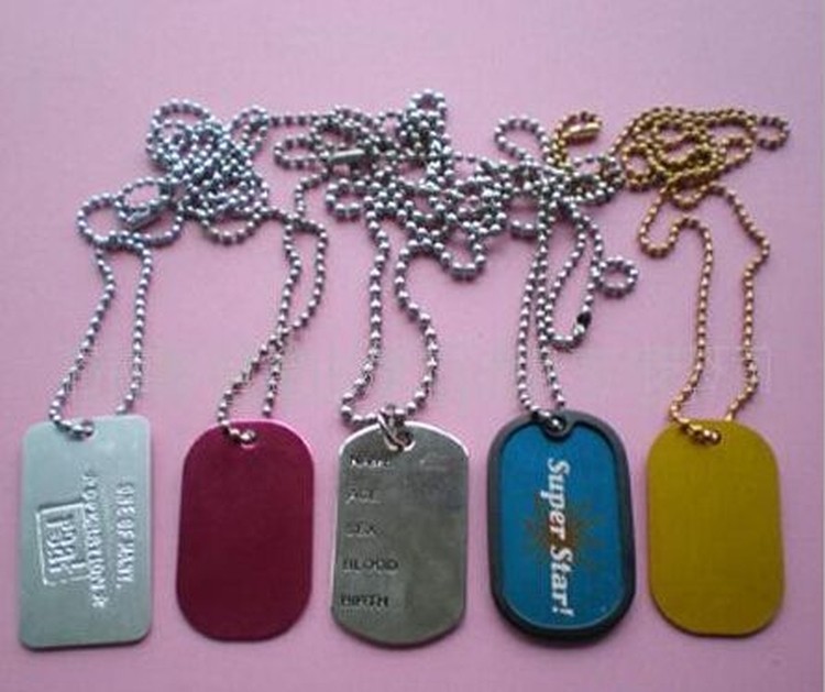 Aluminum Dog Tag with 23 1/2" Chain 2