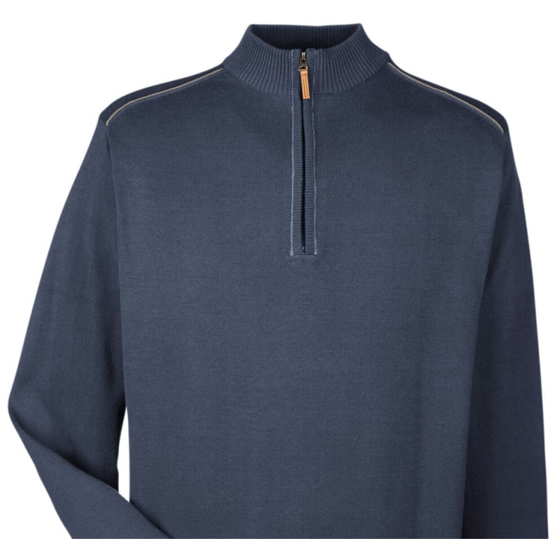 Devon & Jones Men's Manchester Fully-Fashioned Quarter-Zip Sweater 11