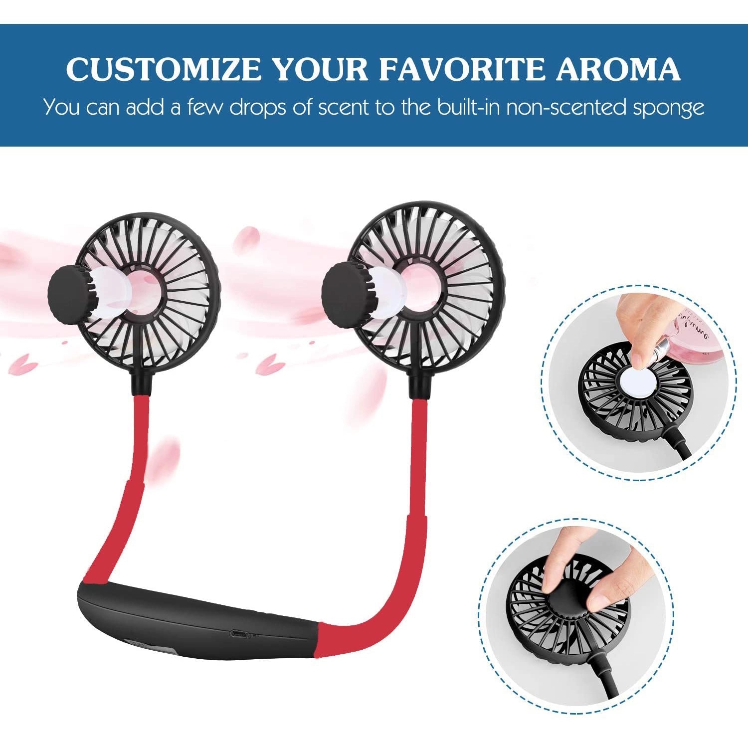Portable Neck Fan With Led 5