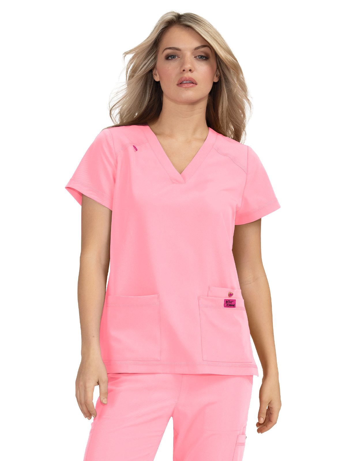 koi - Betsey Johnson - Women's Three-Pocket Snap-Button Placket V-Neck Freesia Top 16