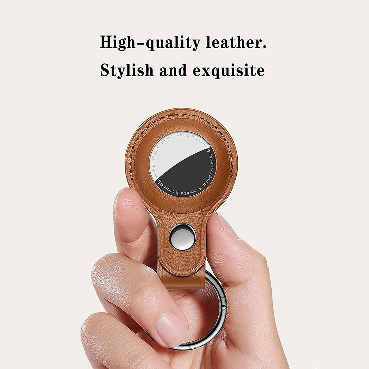 Custom Protective Leather Case Tracker tag Keychain 4