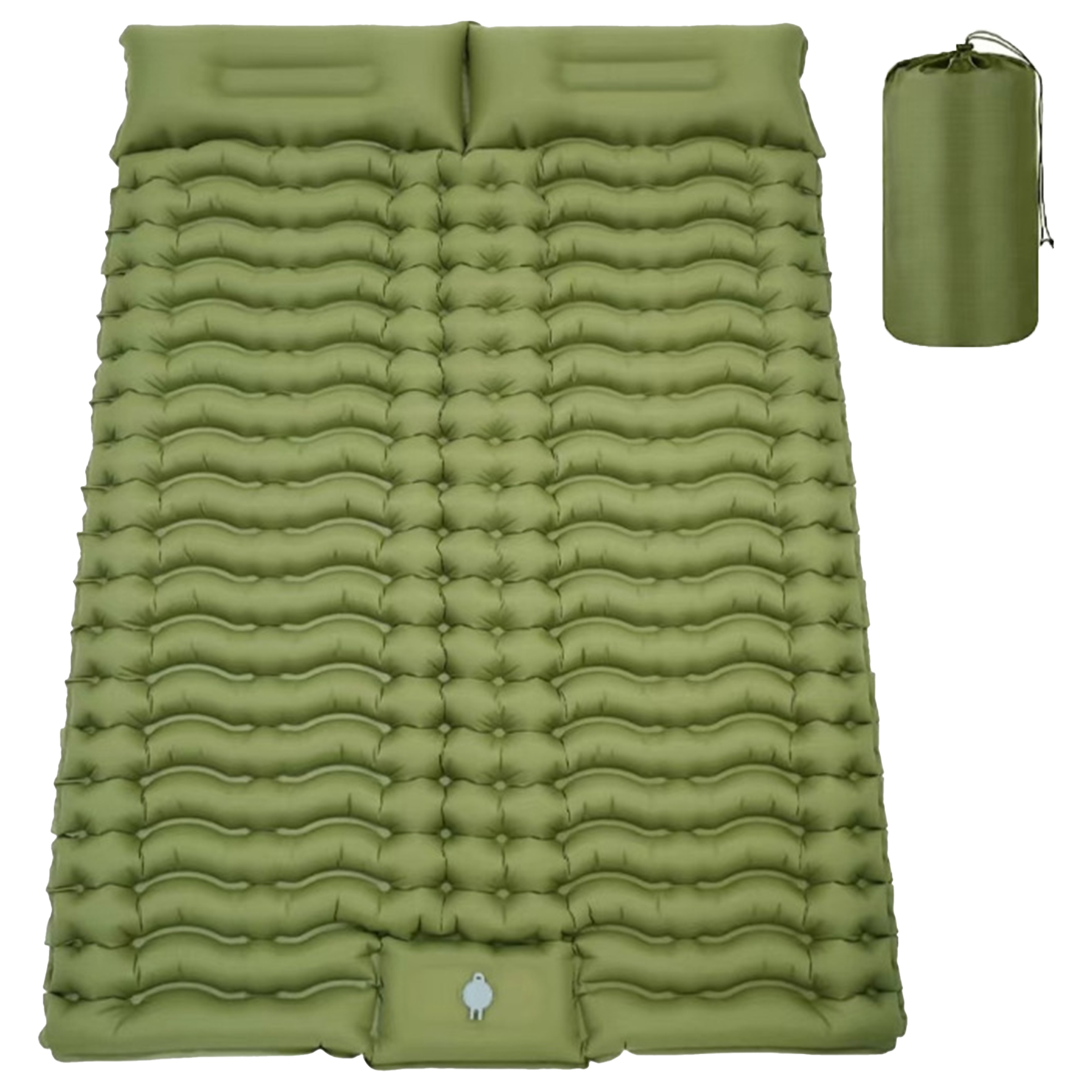 Nylon Portable Double Wave Inflatable Sleeping Mat 7