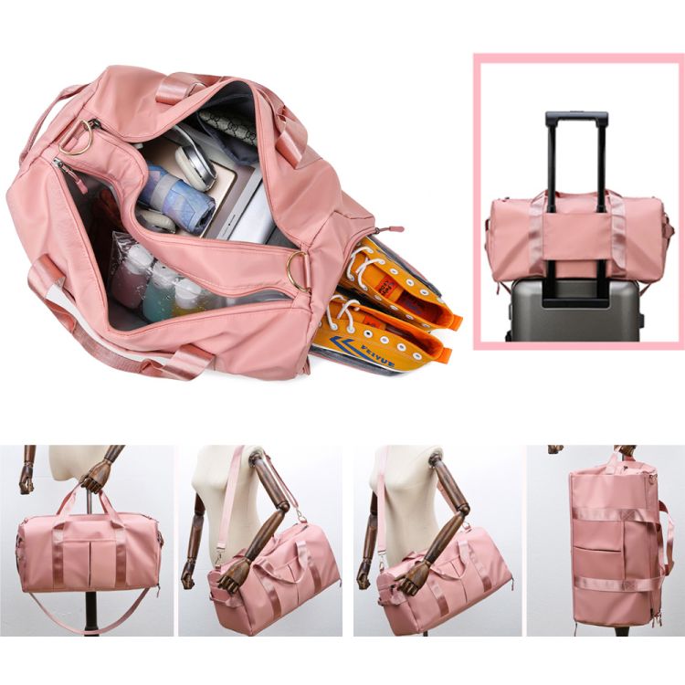Waterproof Oxford Gym Bag with Side Shoe Compartment 3