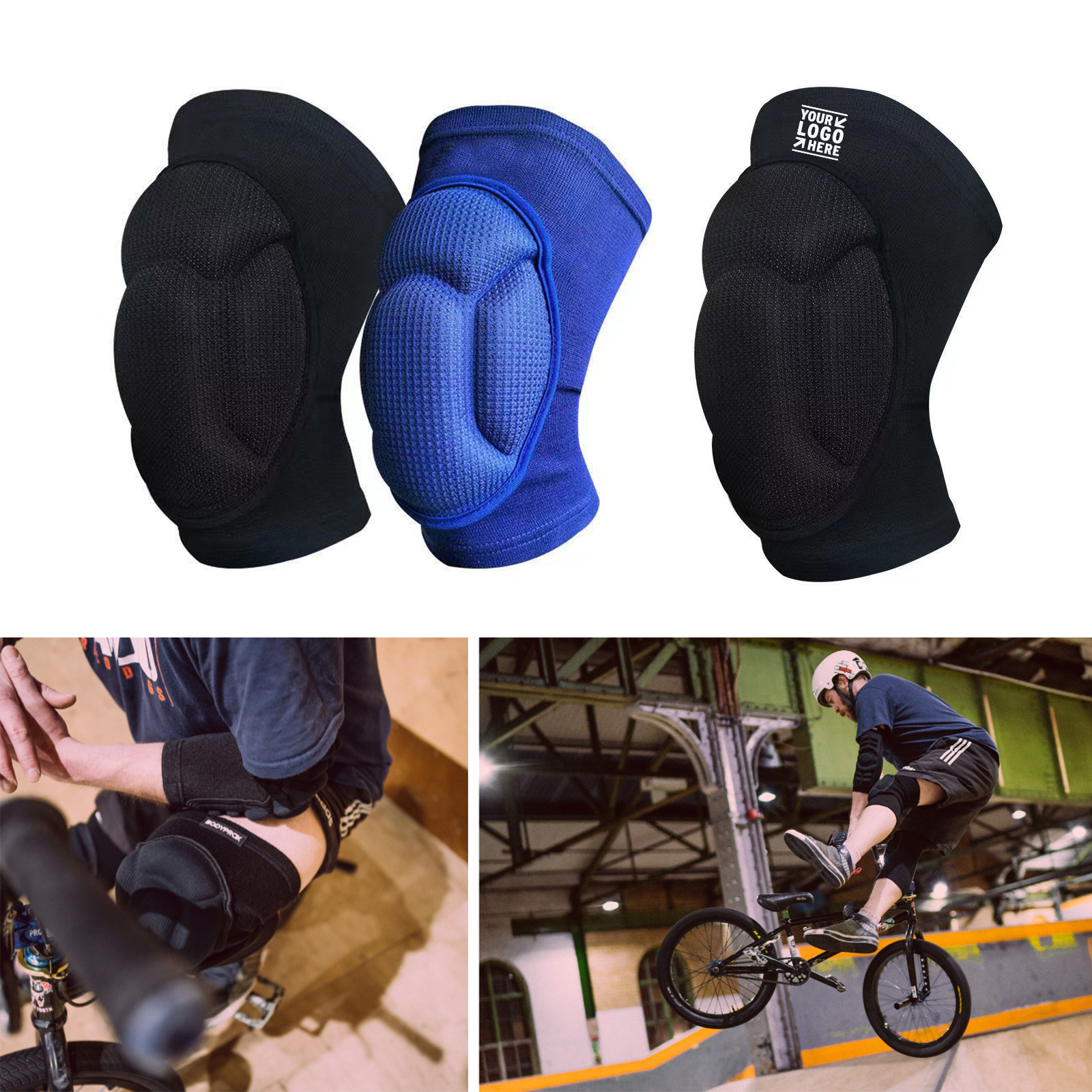 Black Collision Knee Pads 2