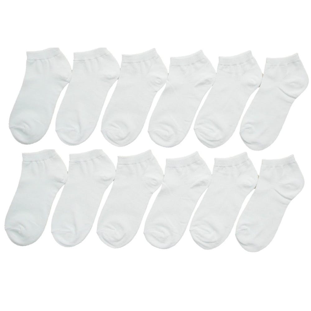 Adult Low-Cut Socks - Size 9-11 White 2