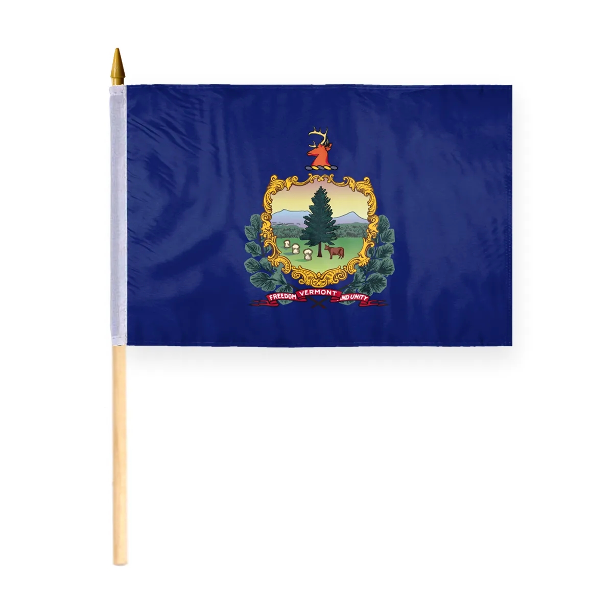 4"x6" & 12"x18'' Vermont ePoly Printed Stick Flags 1