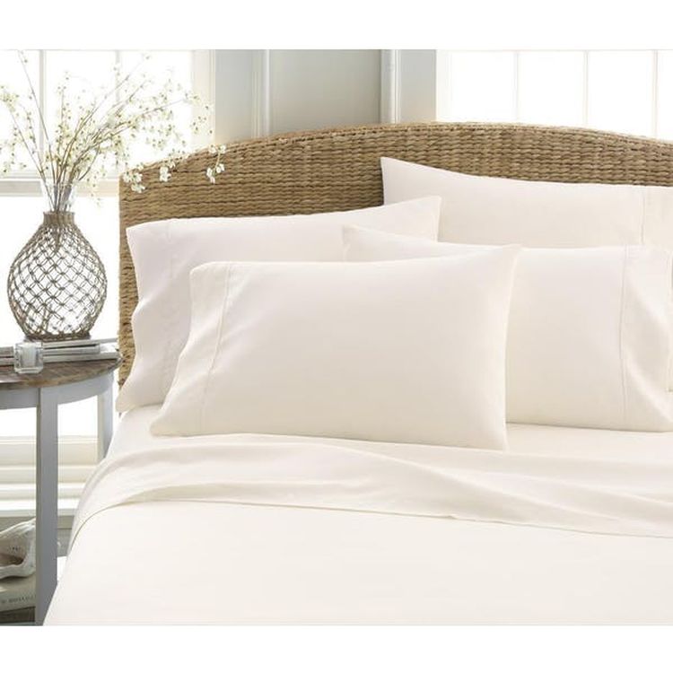 Double Brushed Sheet Sets - Ivory Twin XL 4 Piece 2
