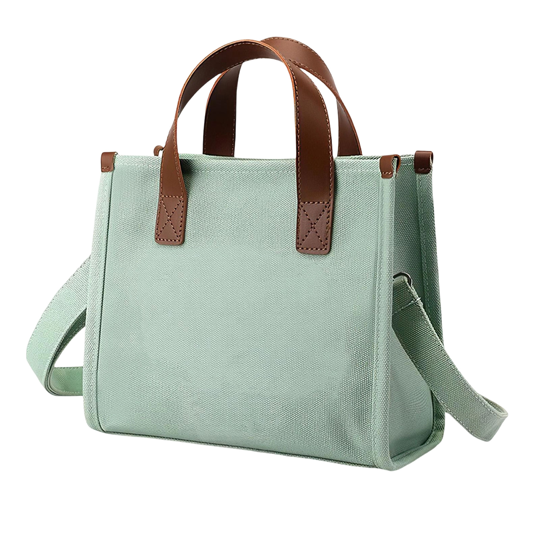 12OZ Magnetic Buckle Crossbody Canvas Bag (13.4'' x 11.4'' x 4.6'') 1