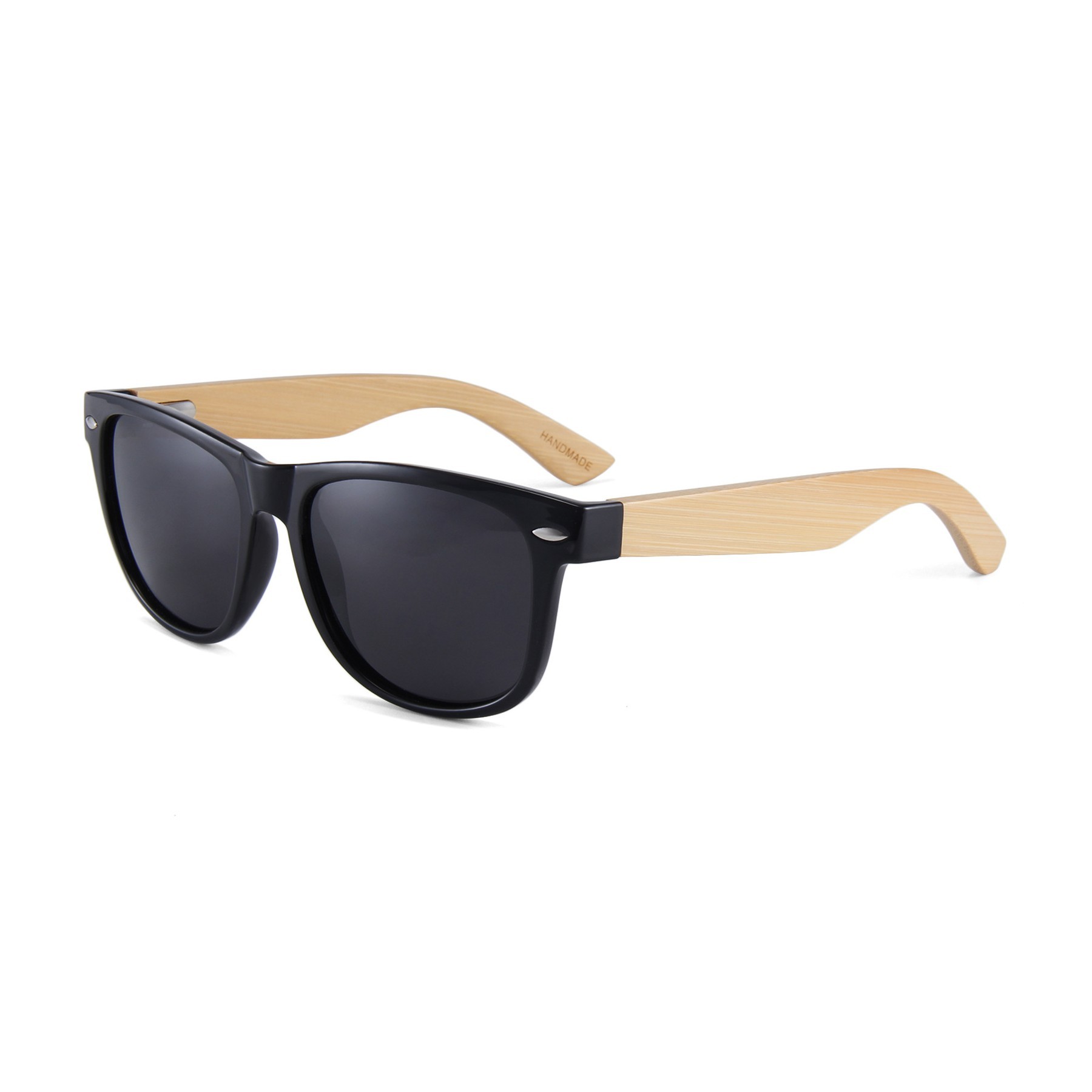 Vintage Oval Frame Bamboo Wood Polarized Sunglasses 9
