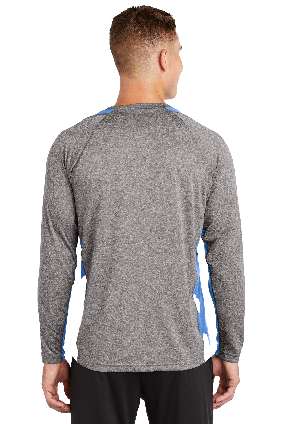 Sport-Tek Long Sleeve Heather Colorblock Contender Tee. ST361LS 10