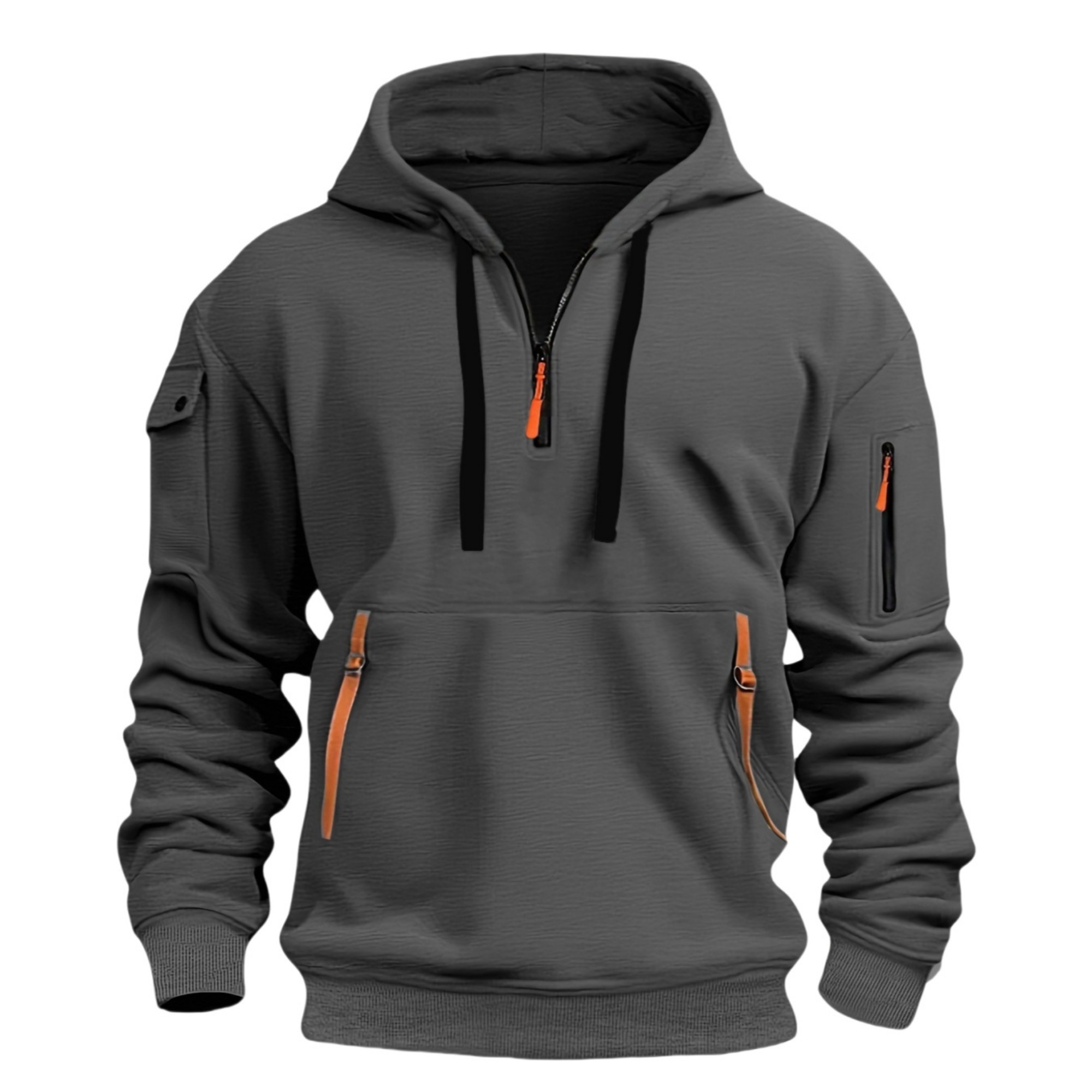 Quarter Zip Pullover With Pockets, custom hoodie or sweatshirt with logo imprint 4