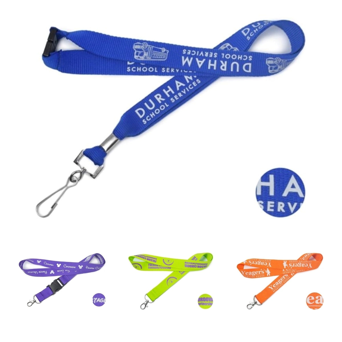 Custom Polyester Nylon Keychain Lanyards 11