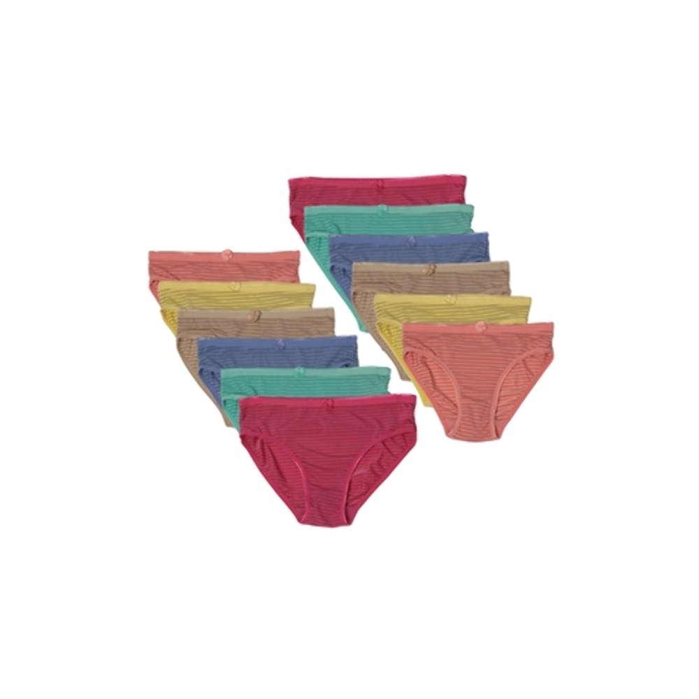 Women's Nylon/Spandex Panties - Assorted Stripes Sizes 8-10 1