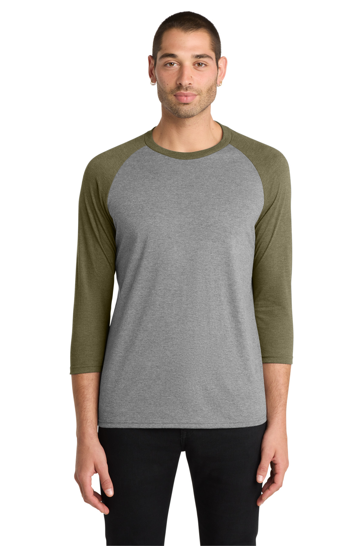 District Perfect Tri 3/4-Sleeve Raglan. DM136 29