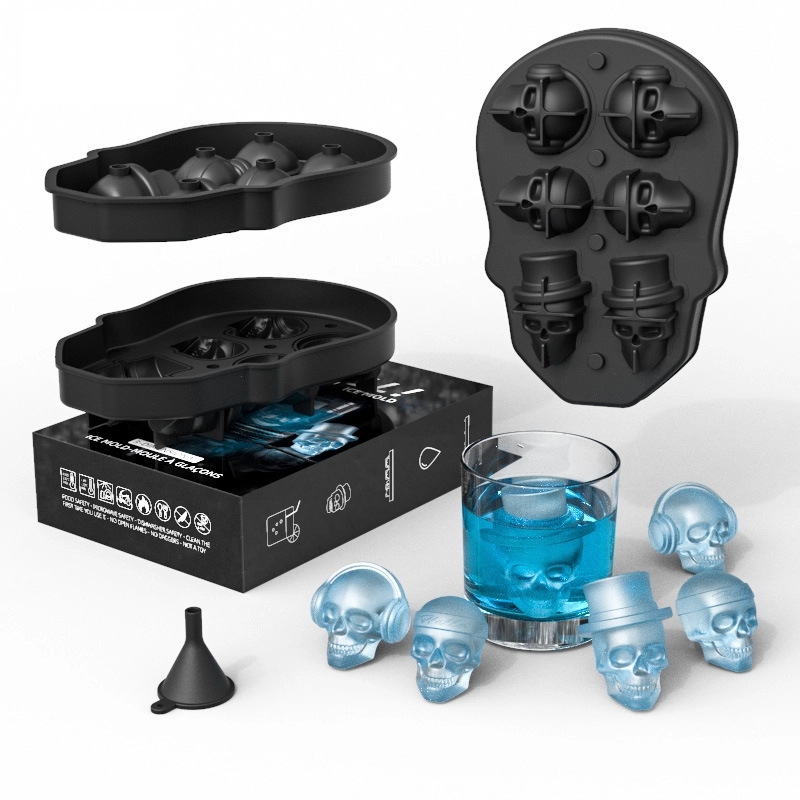 Whiscky Skull Ice Mold Set W/ Box 2