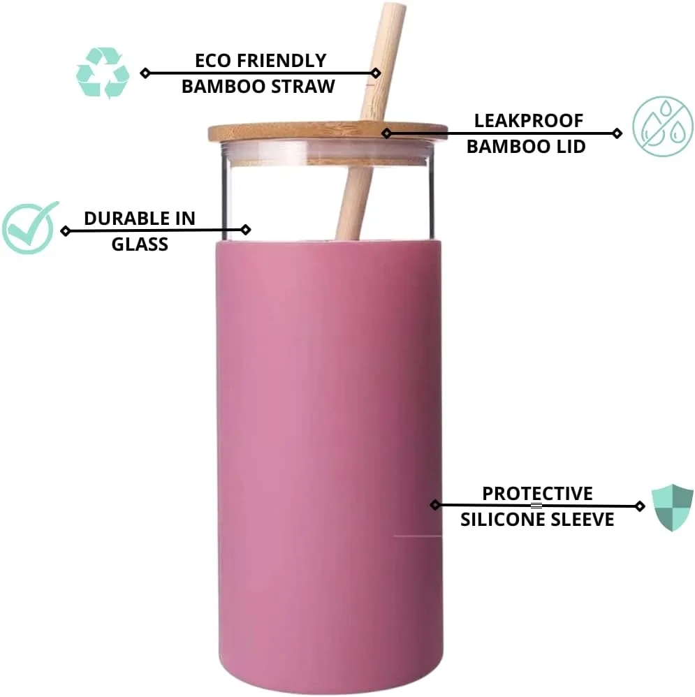 Glass Tumbler With Straw 6