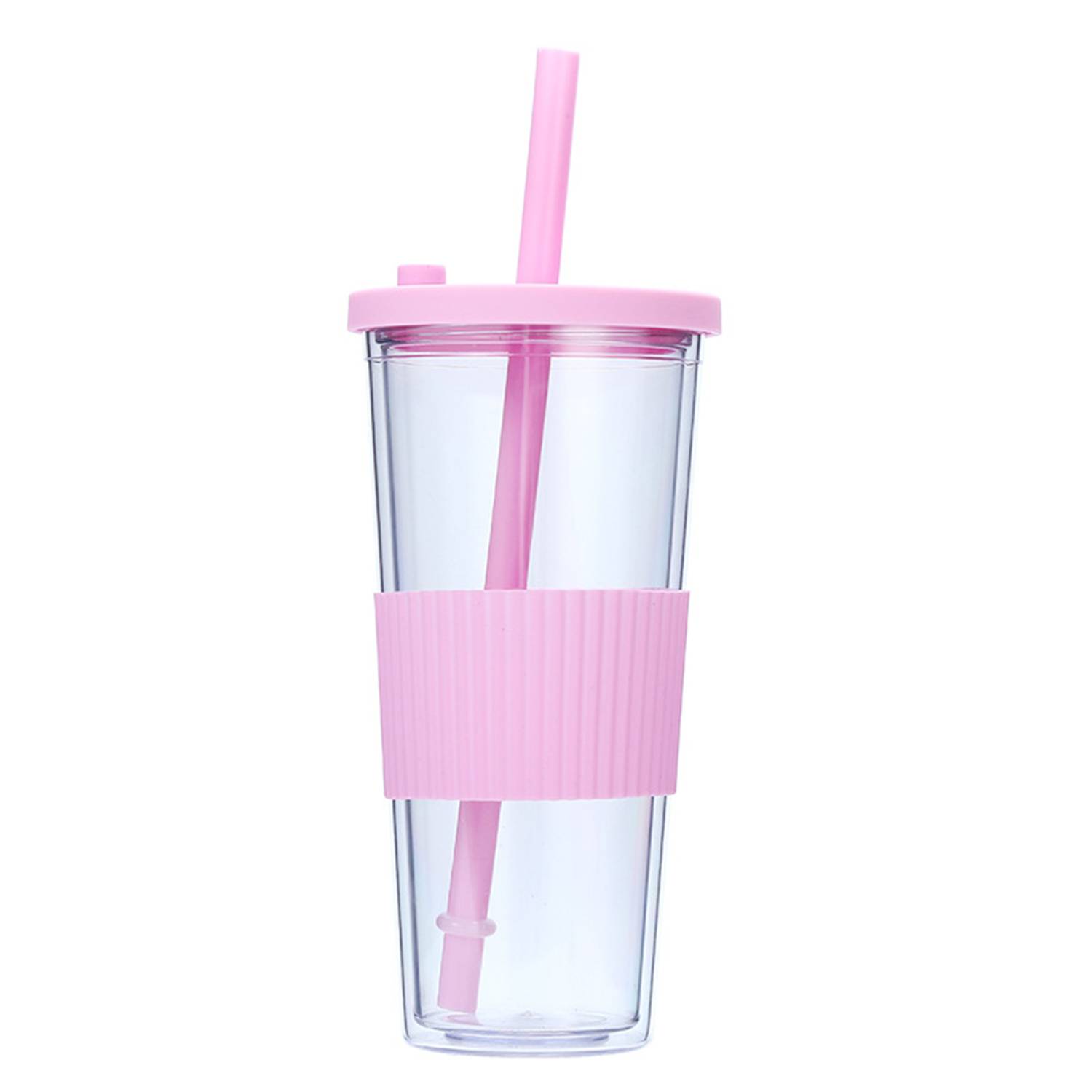 24oz Plastic Cup with Straw 9
