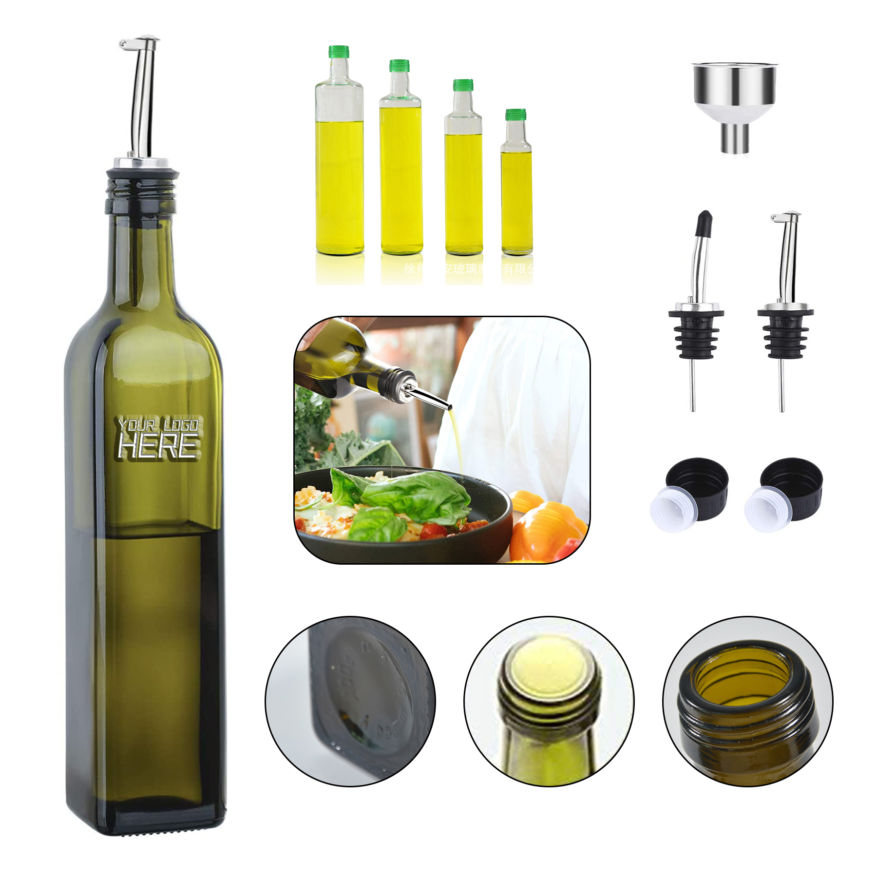 Glass Olive Oil Bottle 2