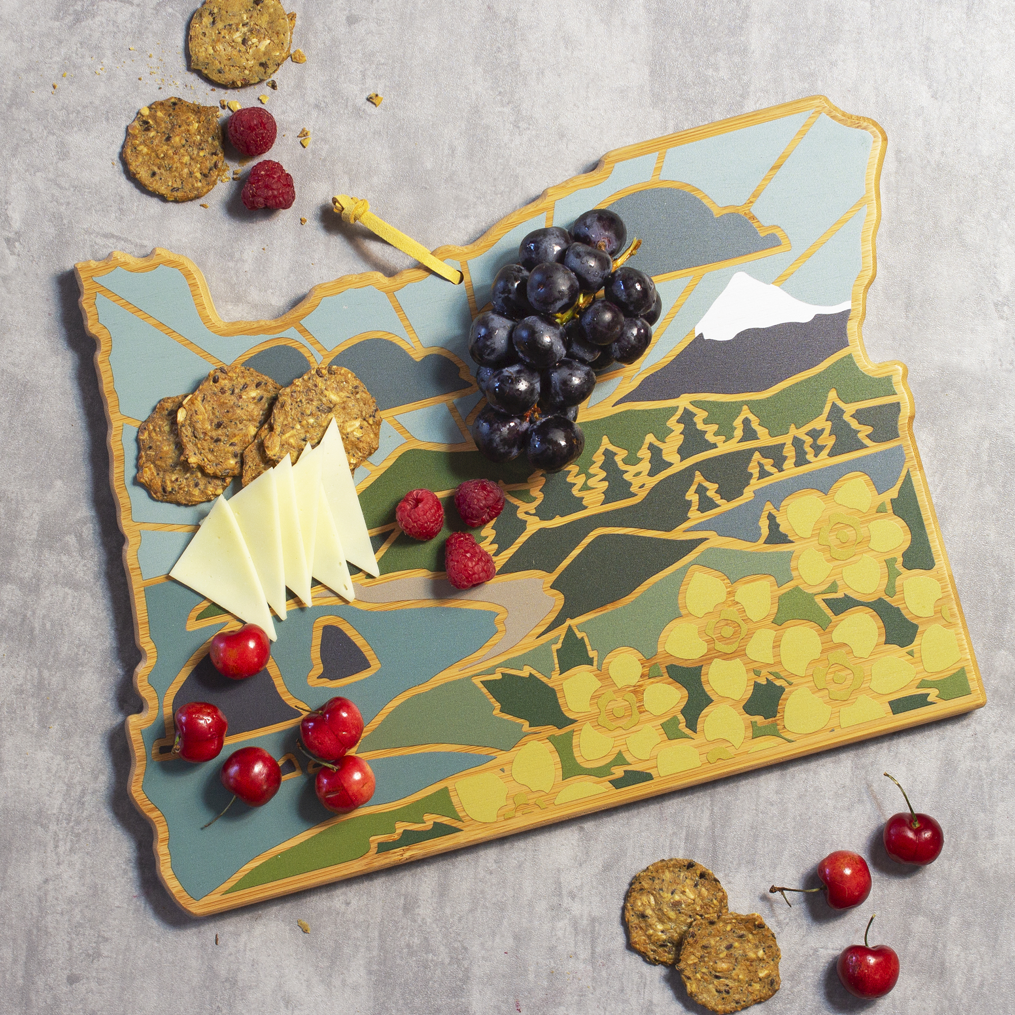 Oregon State Shaped Cutting and Serving Board with Artwork by Summer Stokes 8
