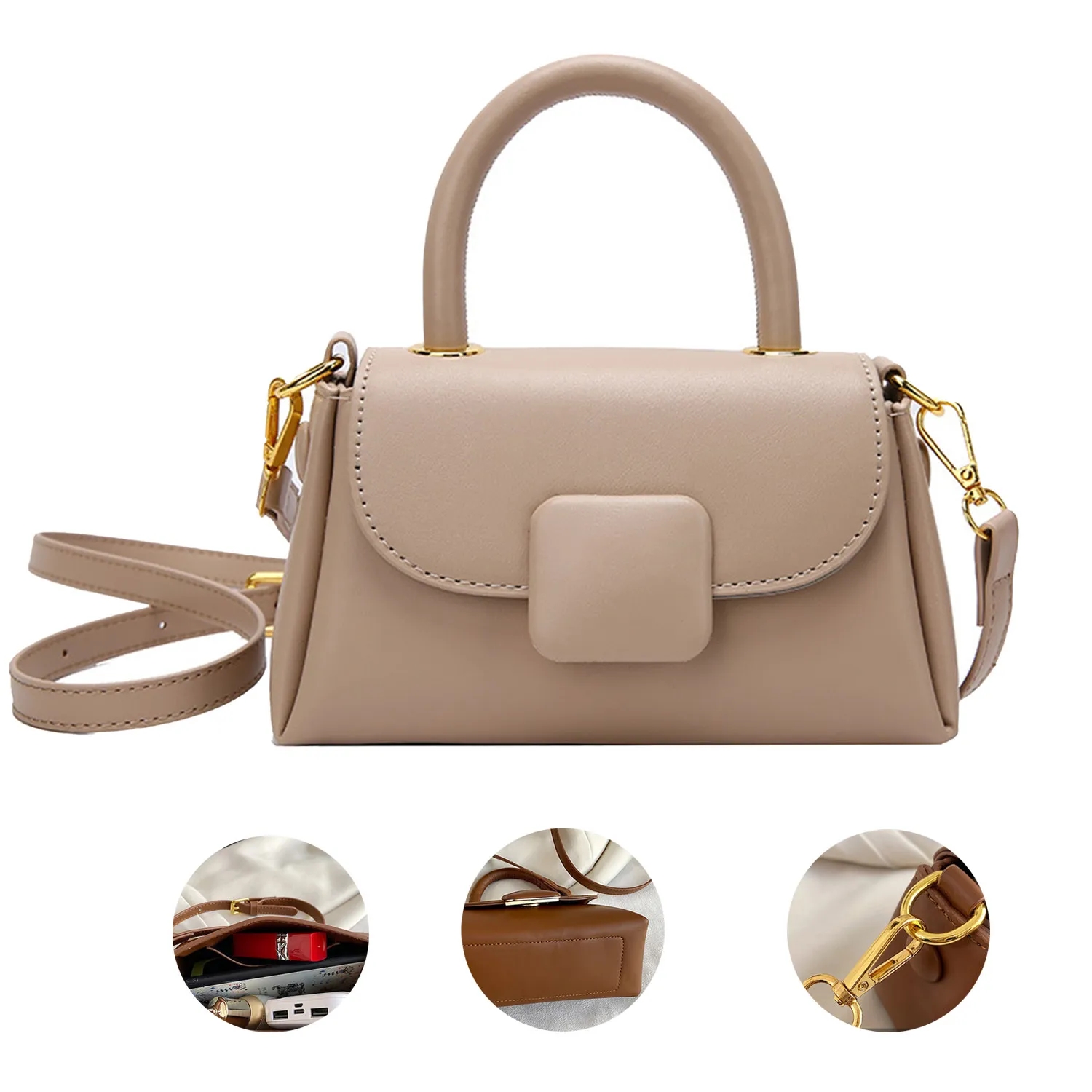 Vintage crossbody senior sense small square shoulder bag 2