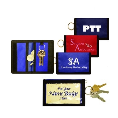 600D Polyester ID Key Chain Wallet 1