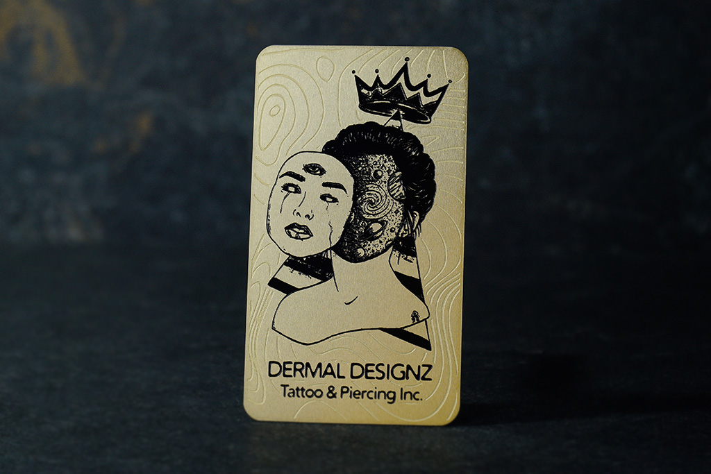 Brass Finish Business Cards 34