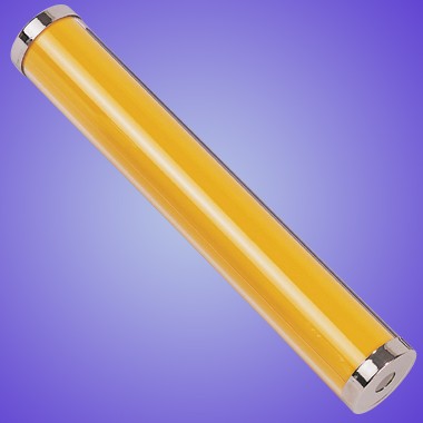 YELLOW ACRYLIC KALEIDOSCOPE W/ CHROME PLATED ENDS 1