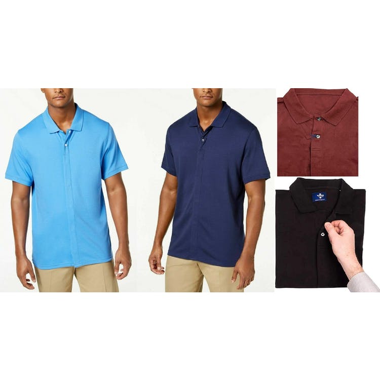 Magnetic Closure Adaptive Polo Shirts - M-XXL Assorted Colors 2