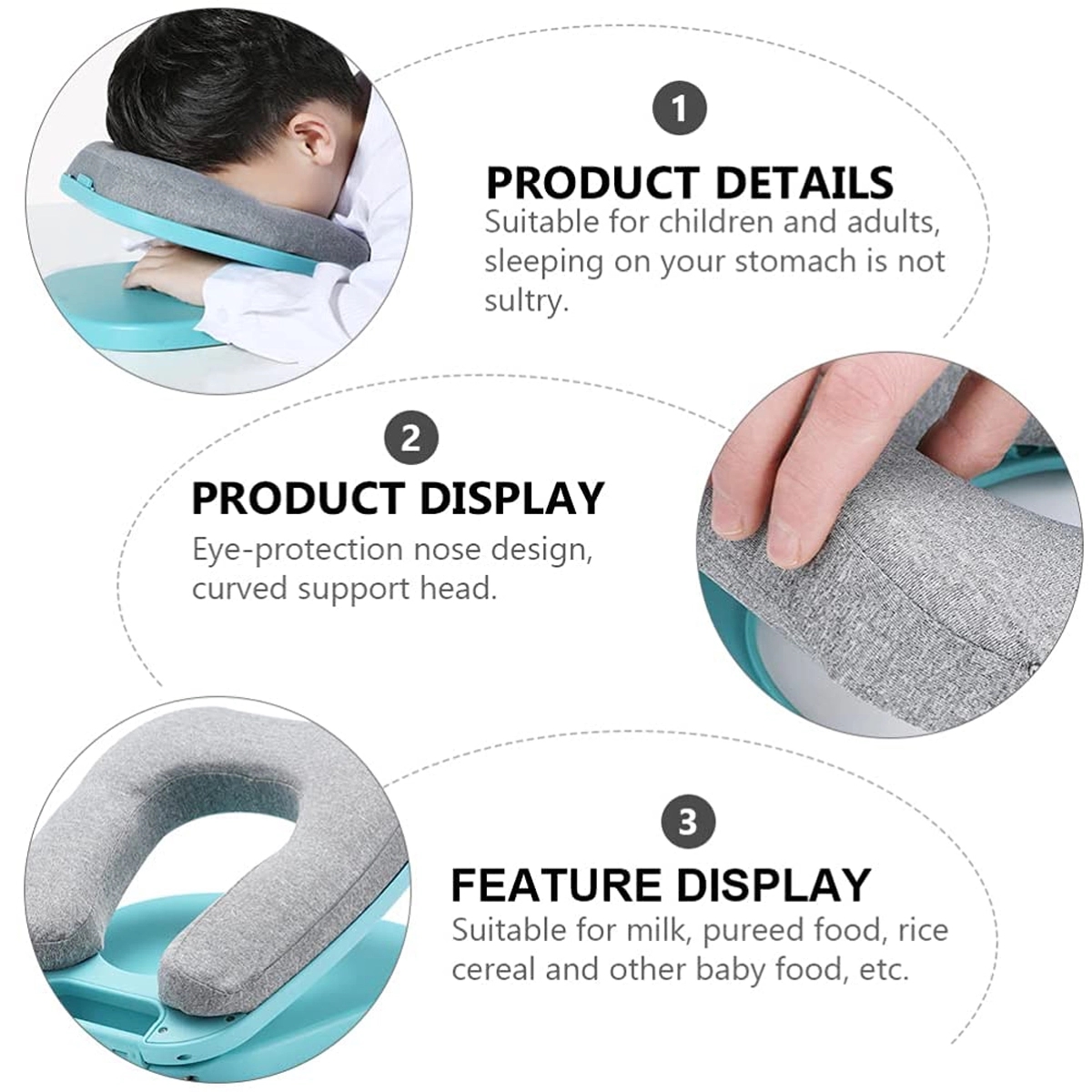 Folding Nap Pillow for Student Office 4