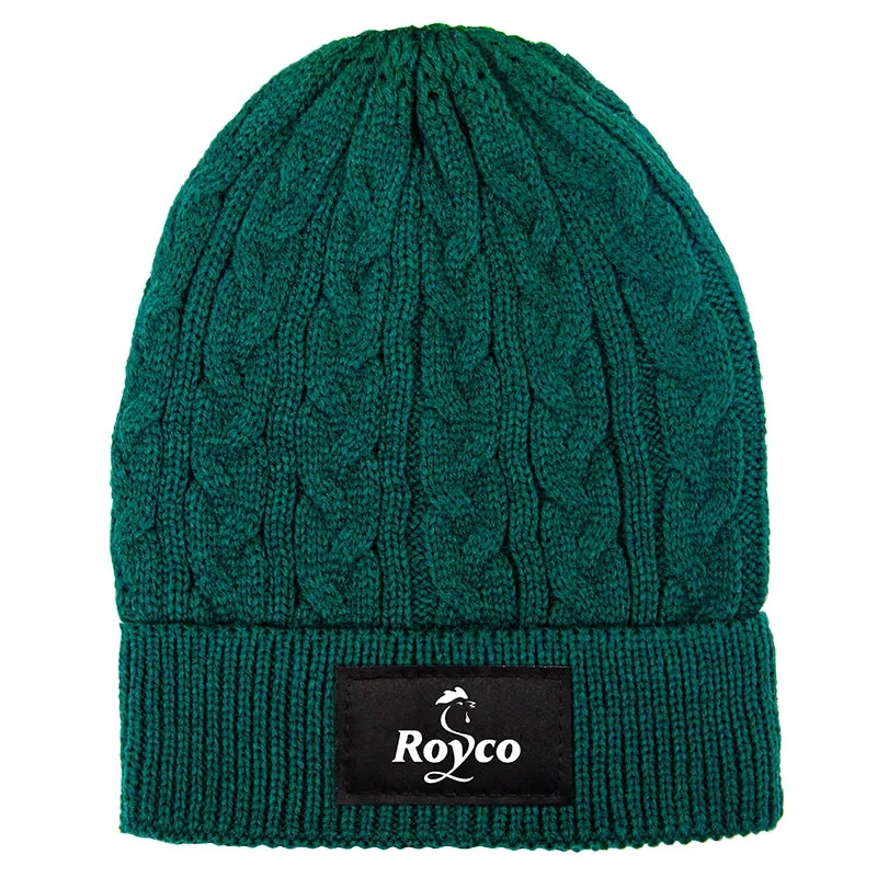 Embroidered Adult Cable-Knit Beanie 7