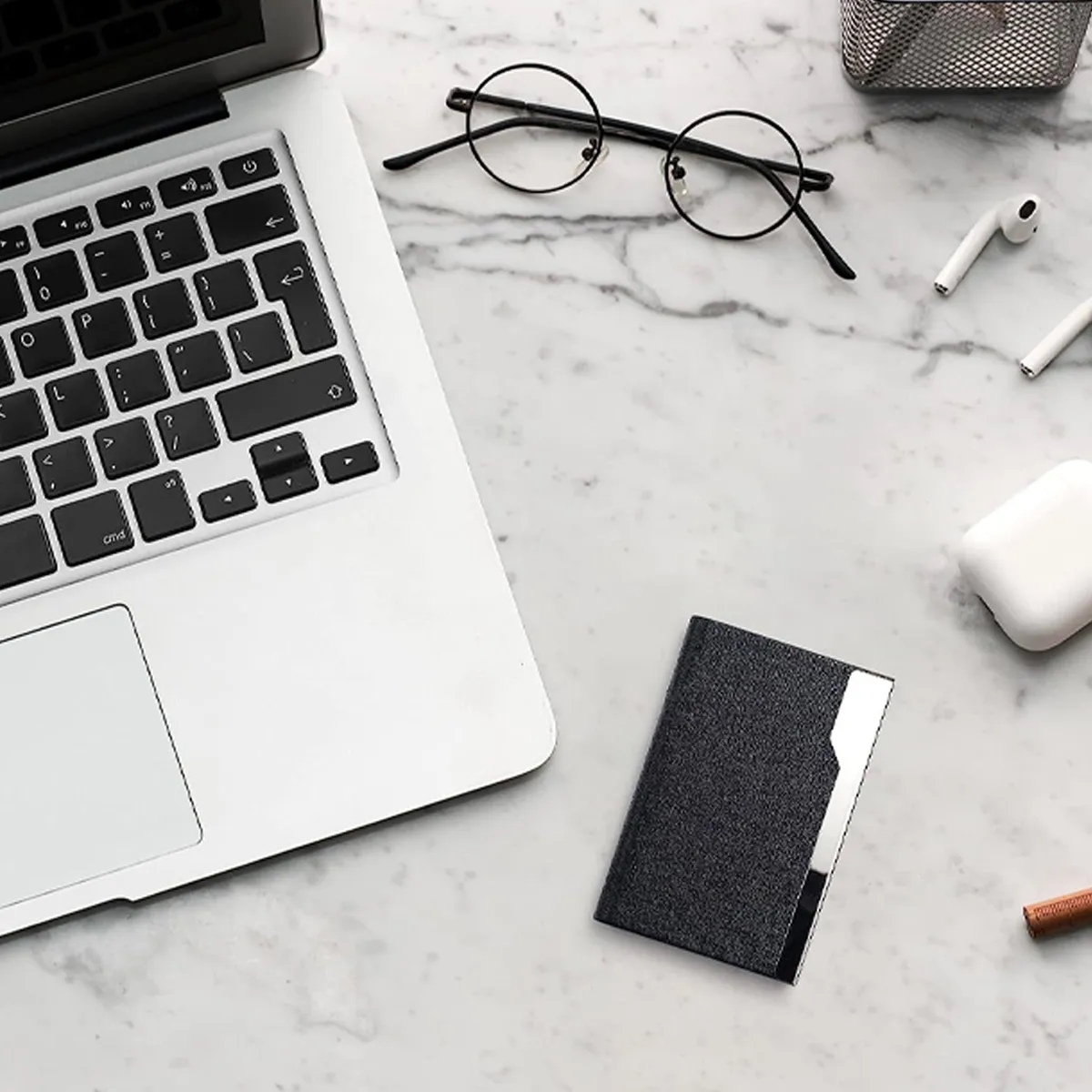 Slim Luxury Stainless Business Card Organizer For Men Women 1