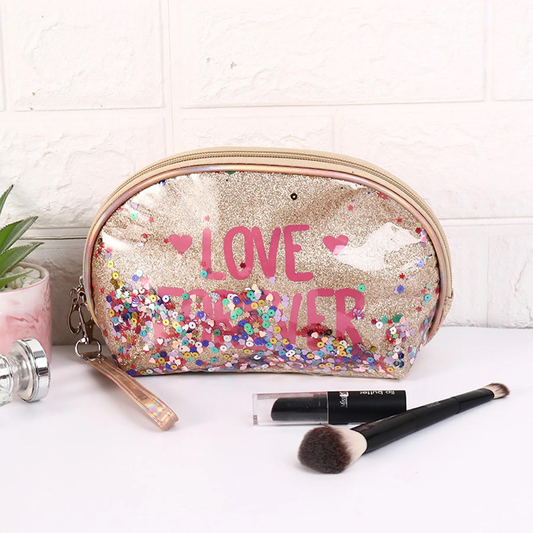 Fashion Creative Sequin Glitter Toiletry Pouch Cosmetic Bag 1
