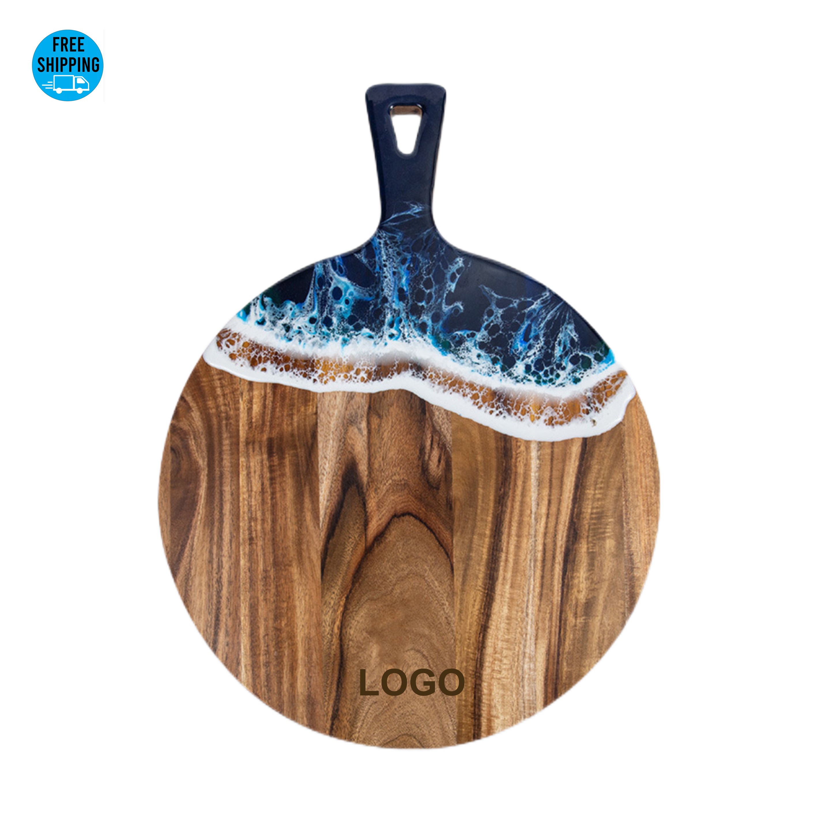 Acacia Wood Serving Board Round - OCEAN 4