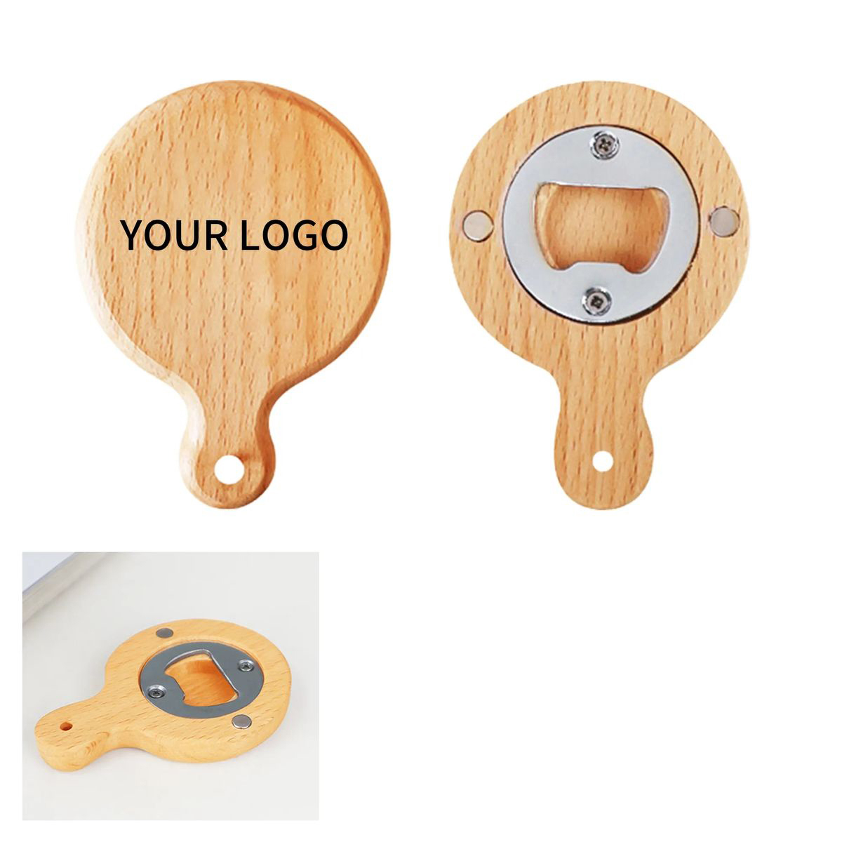 Wooden Magnetic Cap Opener for Beer and Soda 2