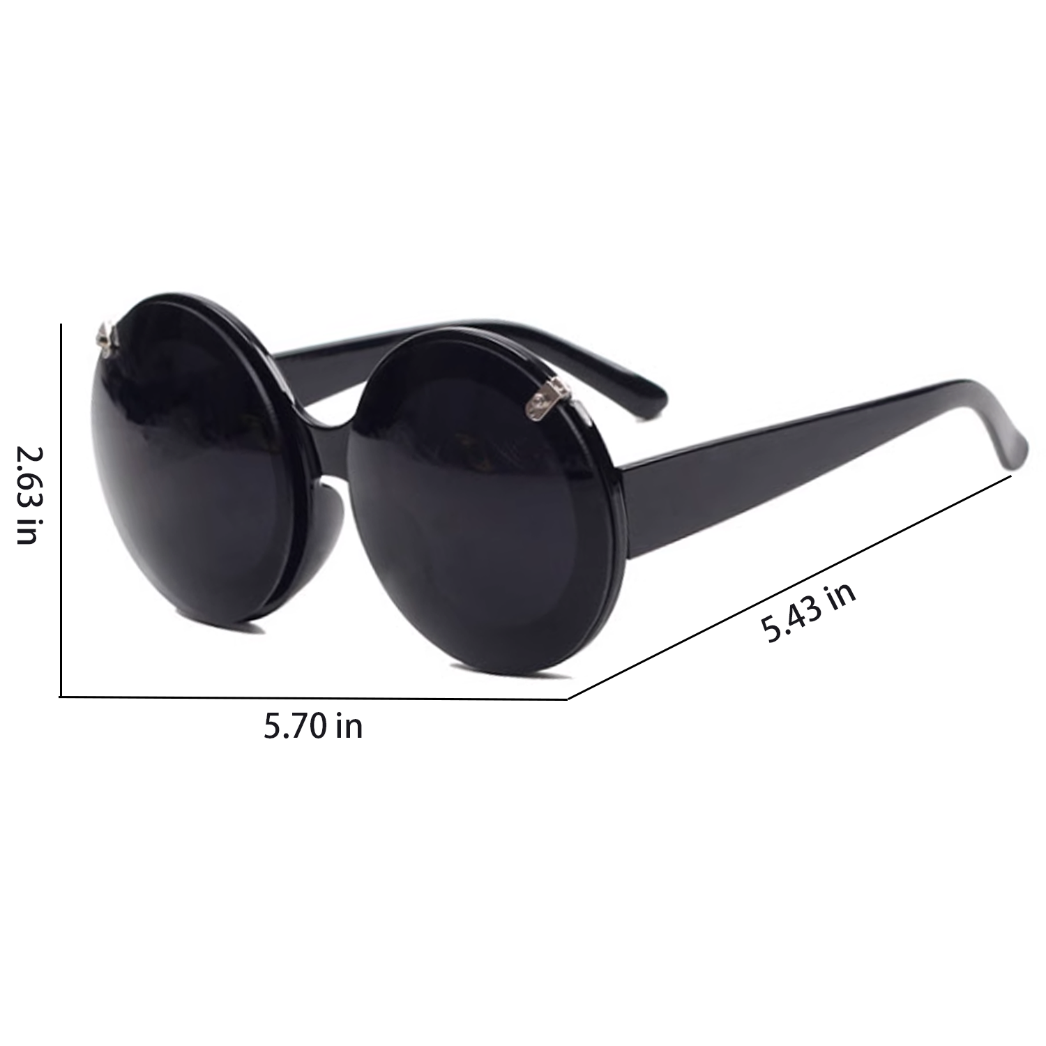 Retro flip double layered round frame sunglasses 2