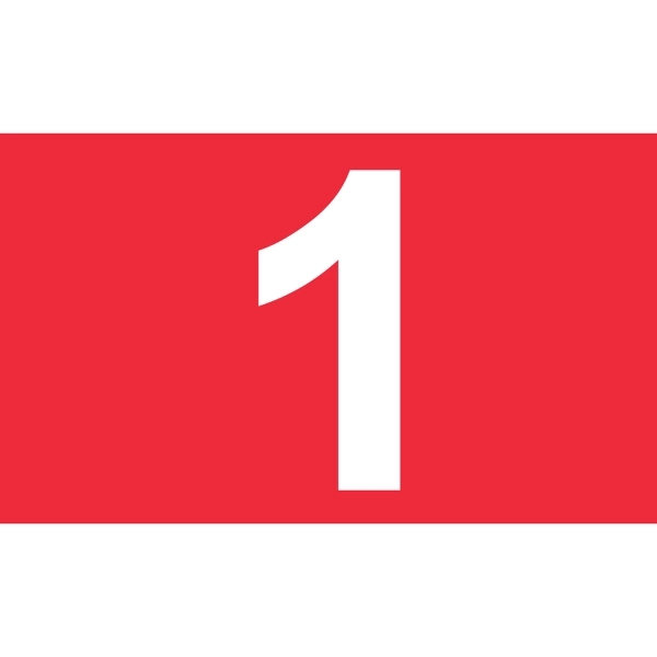 Standard 1st to 18th Hole Golf Flag Set - Red & White 1