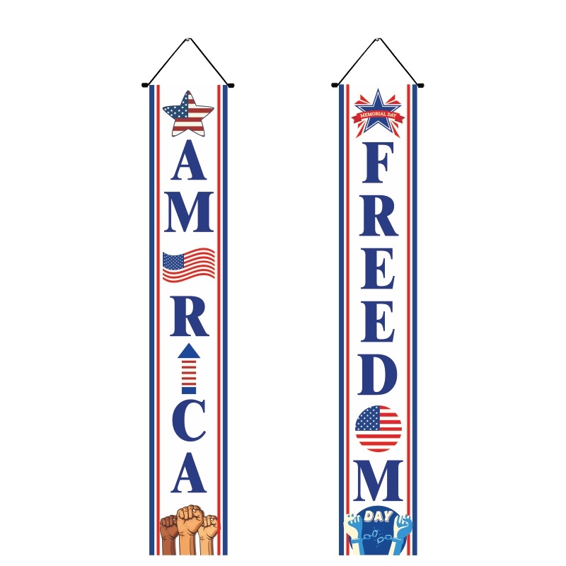 4th of July Porch Signs, Independence Day Door Banners 13