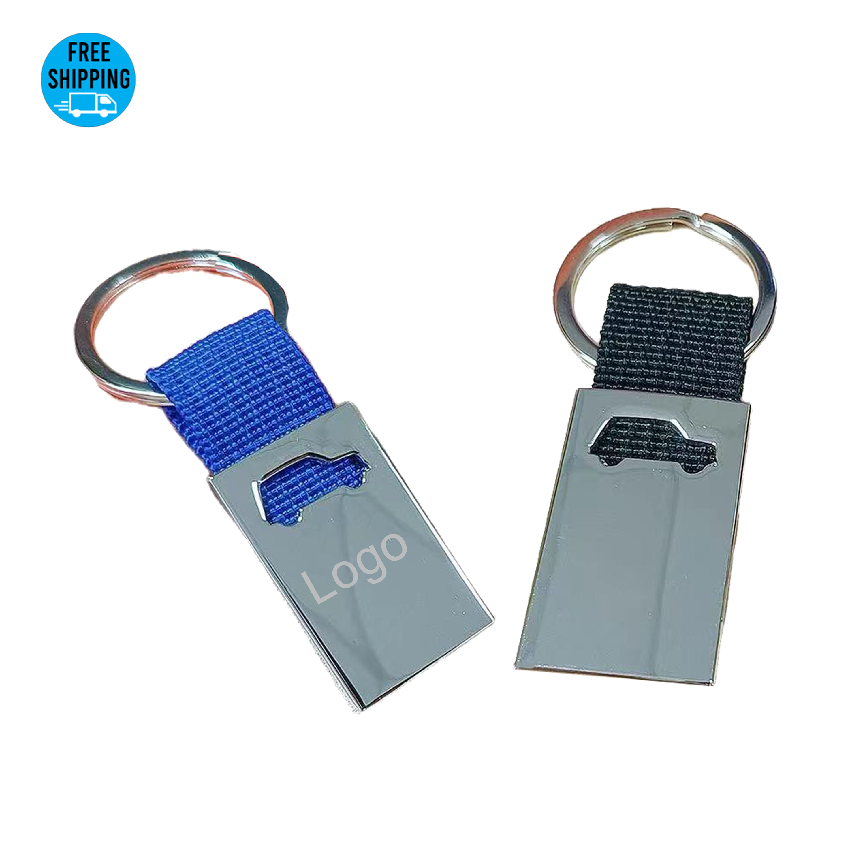 Ribbon Metal Car Keychain 4