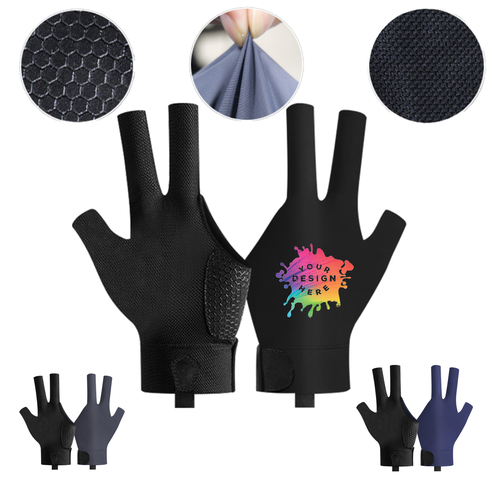 Breathable Left Handed Single Billiard Glove MOQ 50 5