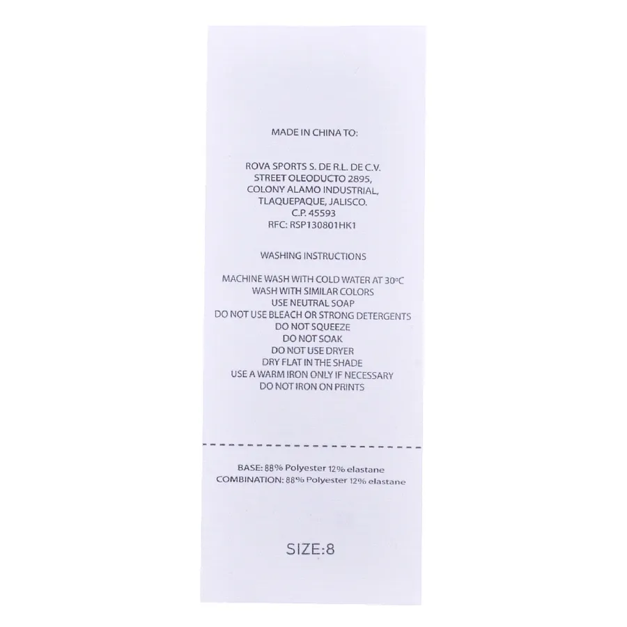 Printed Care Labels 7
