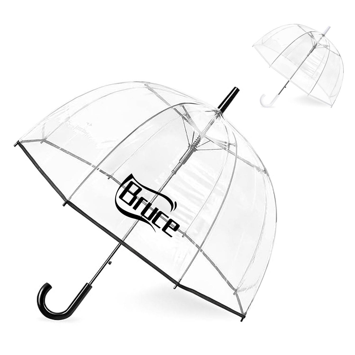 Large Auto Windproof Transparent Dome Umbrella 2