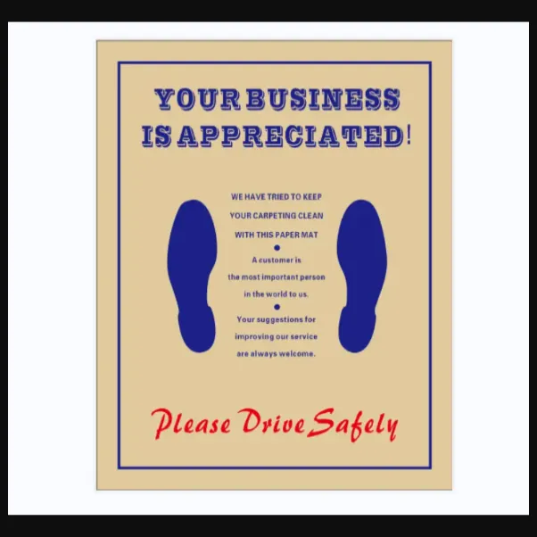 Disposable Car Mats 1