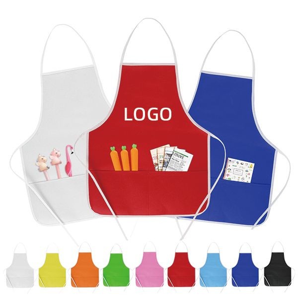 Children's Non Woven Apron W/ Front Pockets 1