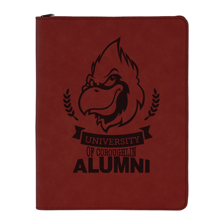 9" x 12" Leatherette Rose Portfolio with Zipper 2