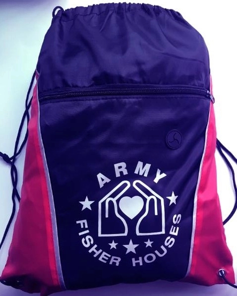 Two-Tone Custom Drawstring Bag w/ Ear Bud Port 2