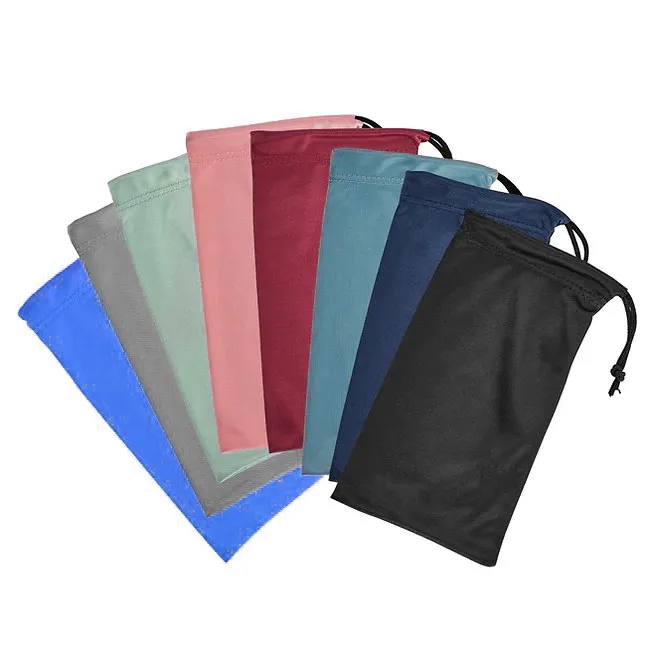 Microfiber Drawstring Glasses Pouch - Full Color 3