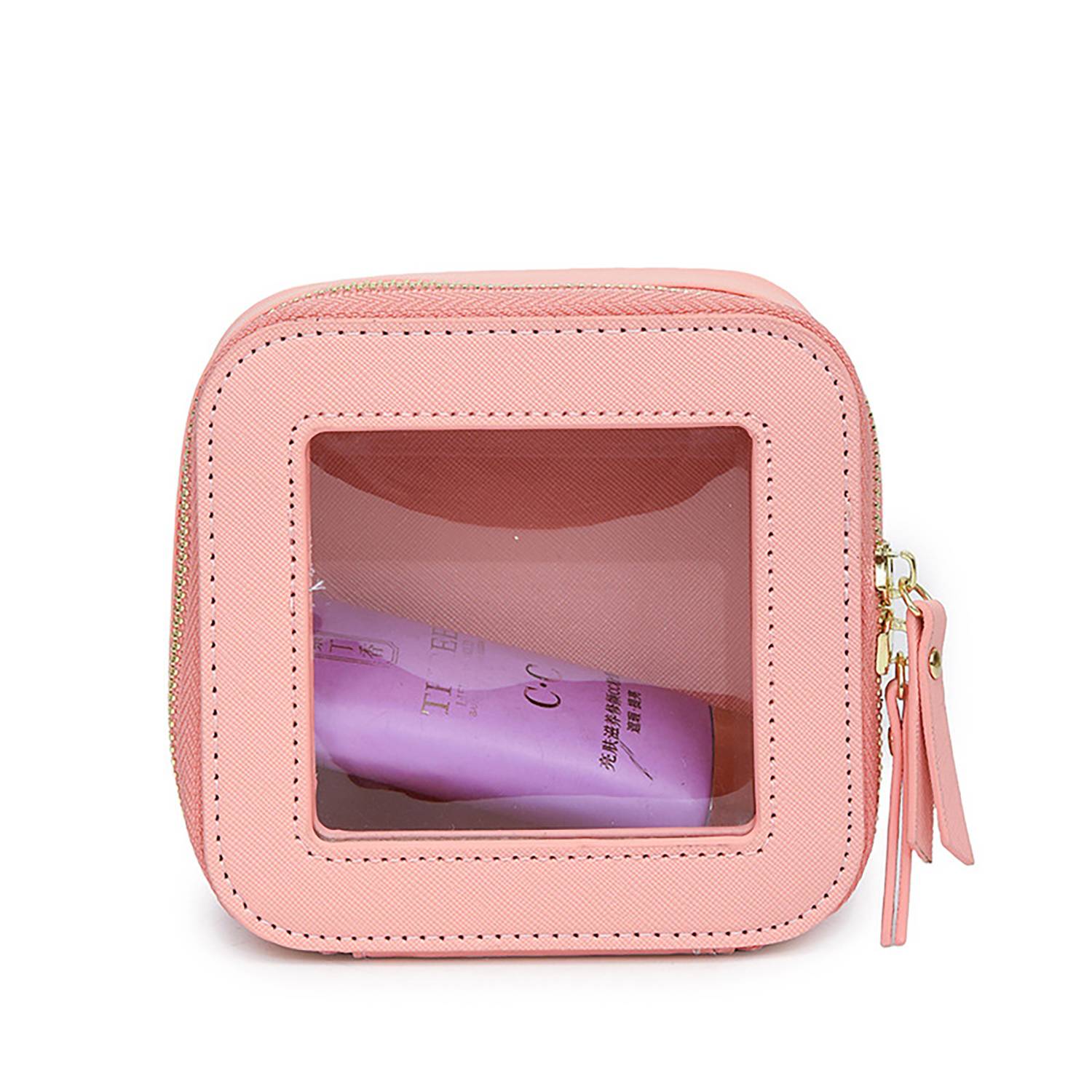Compact Waterproof Transparent Pu Makeup Bag 6