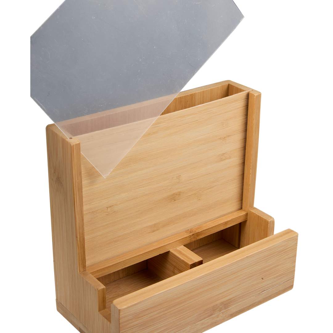 FSC® 100% Bamboo Photo Frame Desktop Organizer 57