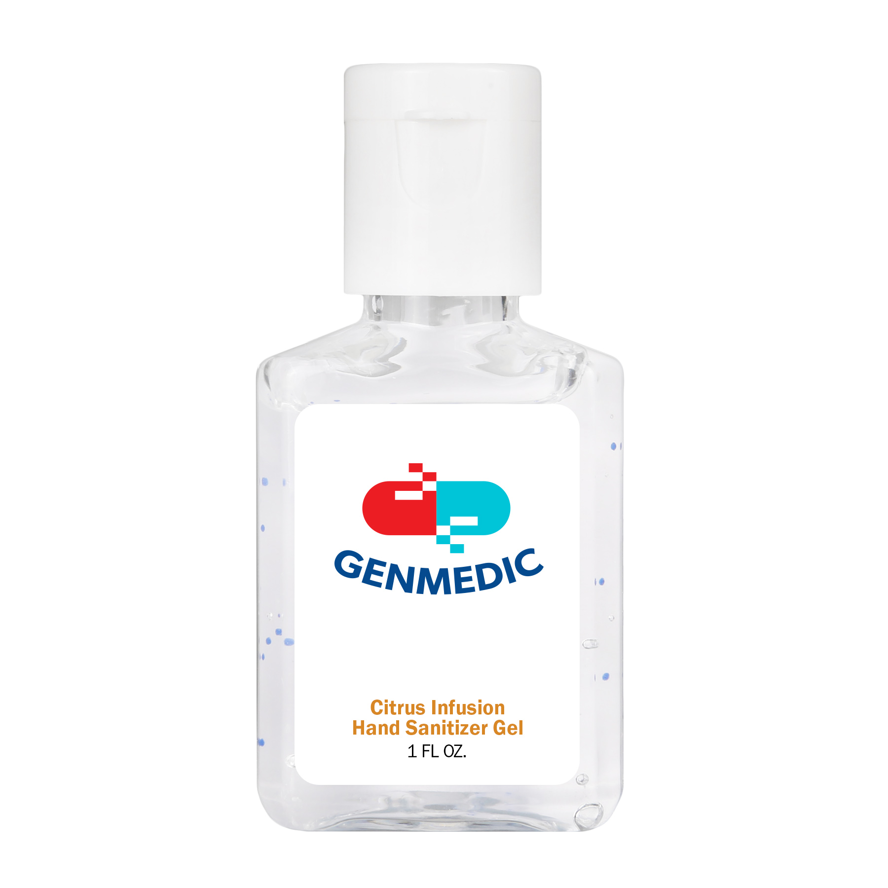 Hand Sanitizer Gel With Moisture Beads: 1 oz Rectangle Bottle 7
