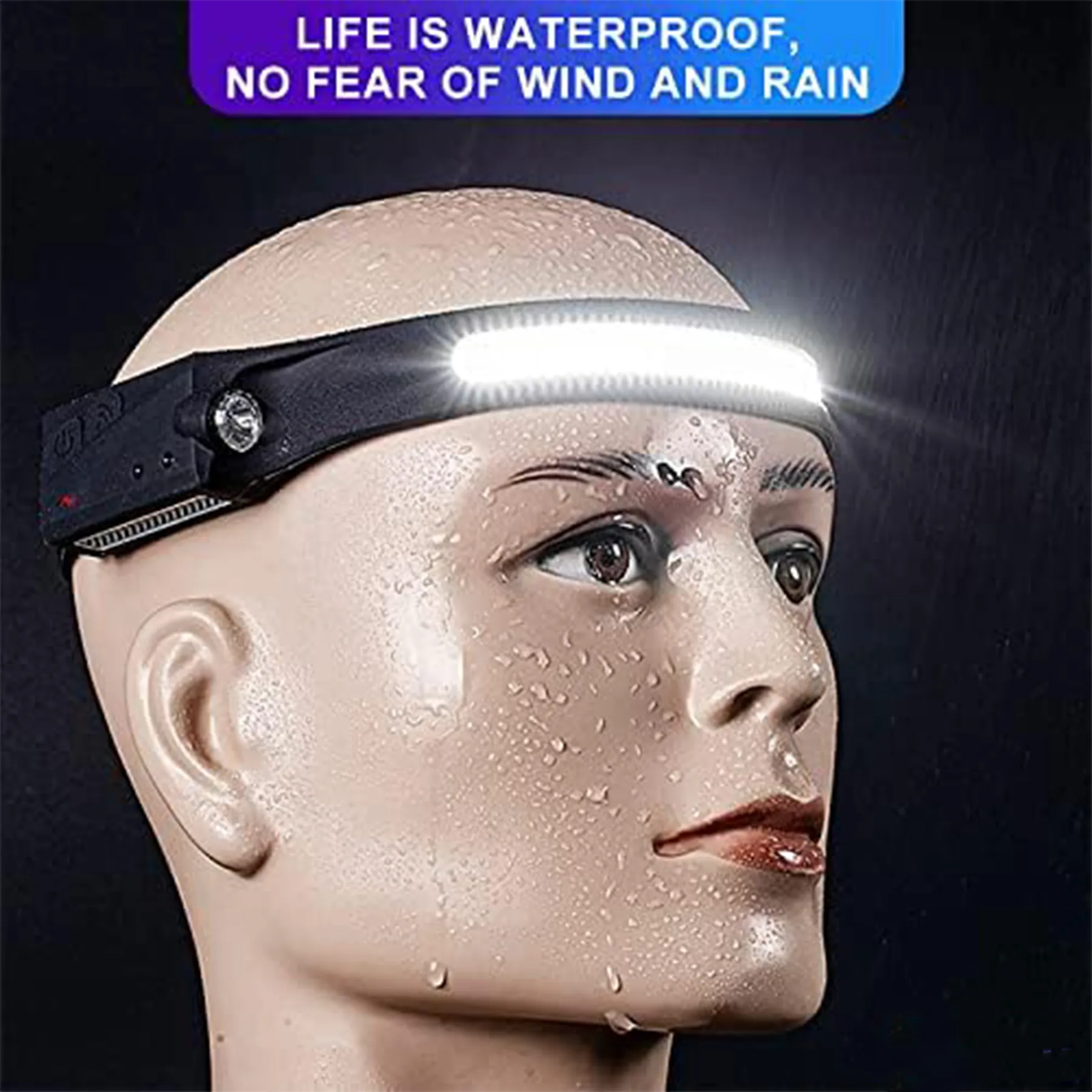 Rechargeable LED Headlamp with Motion Sensor 2